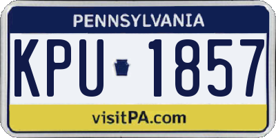 PA license plate KPU1857