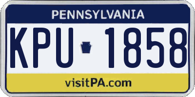 PA license plate KPU1858
