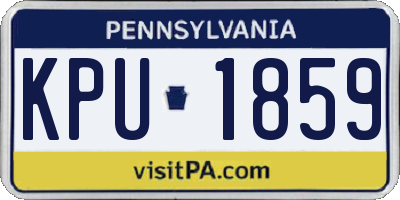PA license plate KPU1859