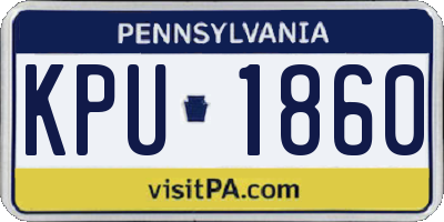 PA license plate KPU1860