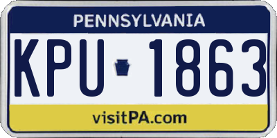 PA license plate KPU1863