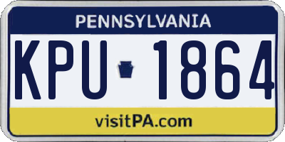 PA license plate KPU1864