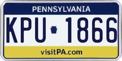 PA license plate KPU1866
