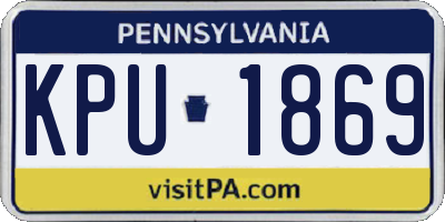 PA license plate KPU1869