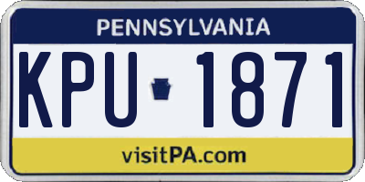 PA license plate KPU1871