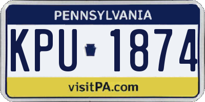 PA license plate KPU1874