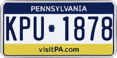 PA license plate KPU1878