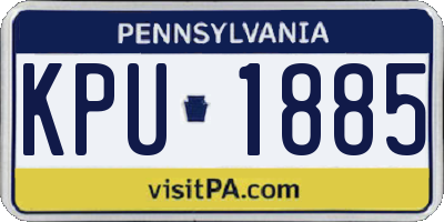 PA license plate KPU1885