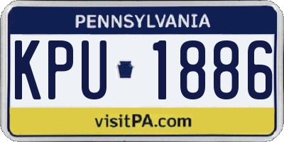 PA license plate KPU1886