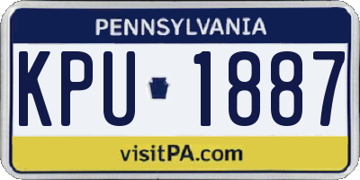 PA license plate KPU1887