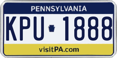 PA license plate KPU1888