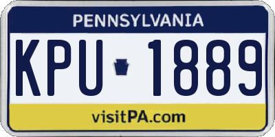 PA license plate KPU1889