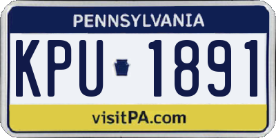 PA license plate KPU1891