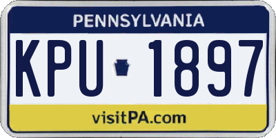 PA license plate KPU1897