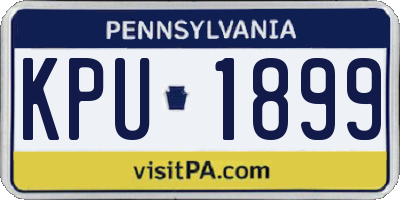 PA license plate KPU1899