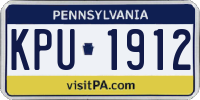 PA license plate KPU1912