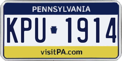 PA license plate KPU1914