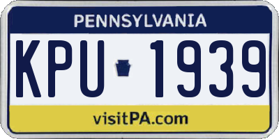 PA license plate KPU1939