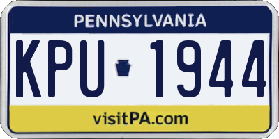PA license plate KPU1944