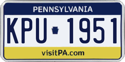 PA license plate KPU1951