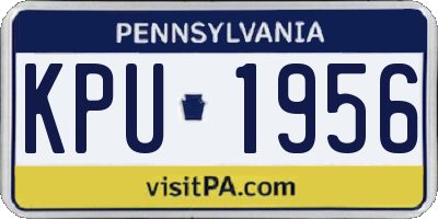 PA license plate KPU1956