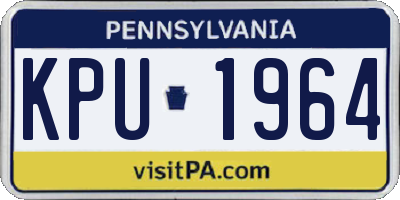 PA license plate KPU1964