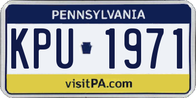PA license plate KPU1971