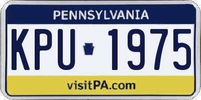 PA license plate KPU1975
