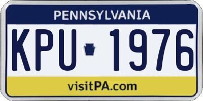 PA license plate KPU1976