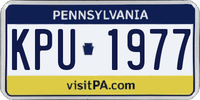 PA license plate KPU1977