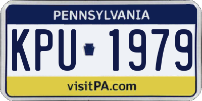 PA license plate KPU1979