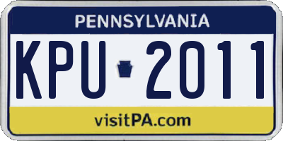 PA license plate KPU2011