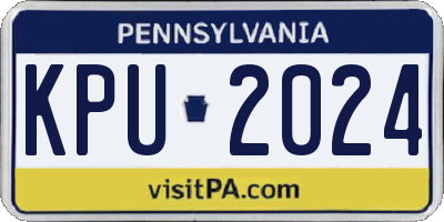 PA license plate KPU2024