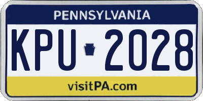 PA license plate KPU2028