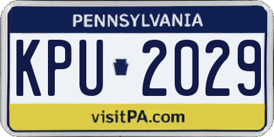 PA license plate KPU2029