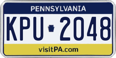 PA license plate KPU2048