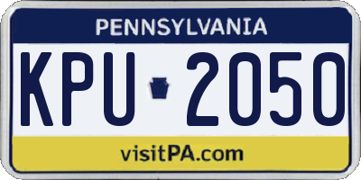 PA license plate KPU2050