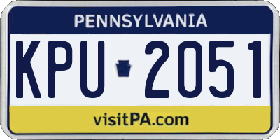 PA license plate KPU2051