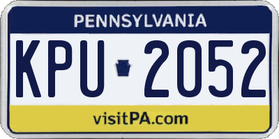PA license plate KPU2052