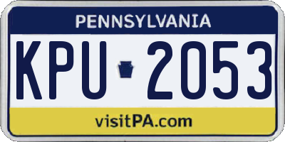 PA license plate KPU2053