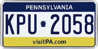 PA license plate KPU2058