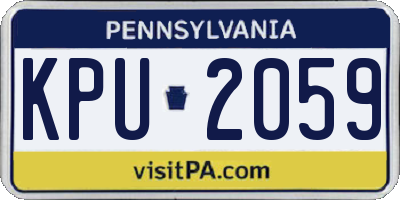 PA license plate KPU2059