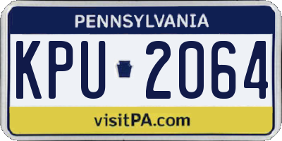 PA license plate KPU2064