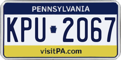 PA license plate KPU2067