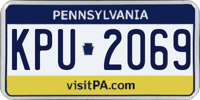 PA license plate KPU2069