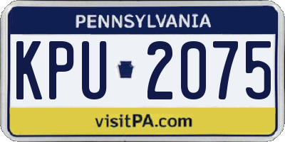 PA license plate KPU2075
