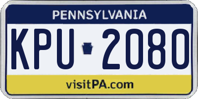 PA license plate KPU2080