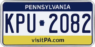 PA license plate KPU2082