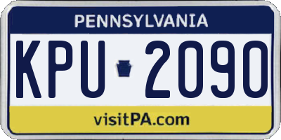 PA license plate KPU2090