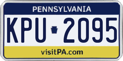 PA license plate KPU2095